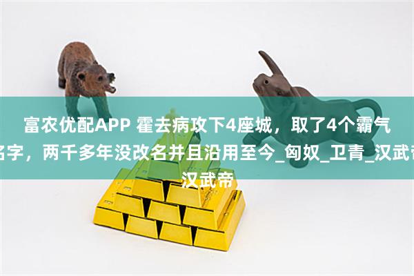 富农优配APP 霍去病攻下4座城，取了4个霸气名字，两千多年没改名并且沿用至今_匈奴_卫青_汉武帝